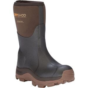 Dryshod Women's Waterproof Haymaker Mid Hard Working Rubber Boots, Brown, Size 7